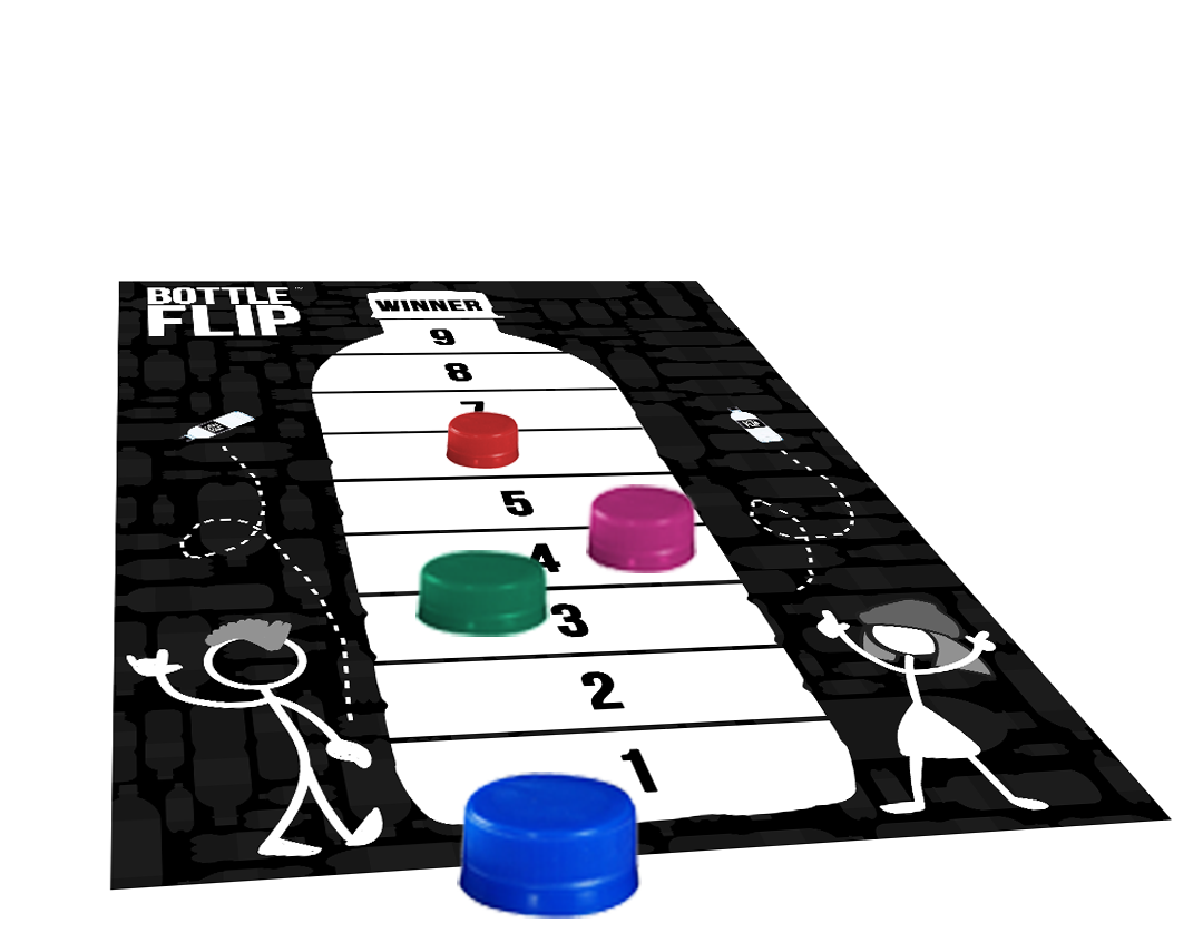 Bottle Flip Board Game - Move Along The Board